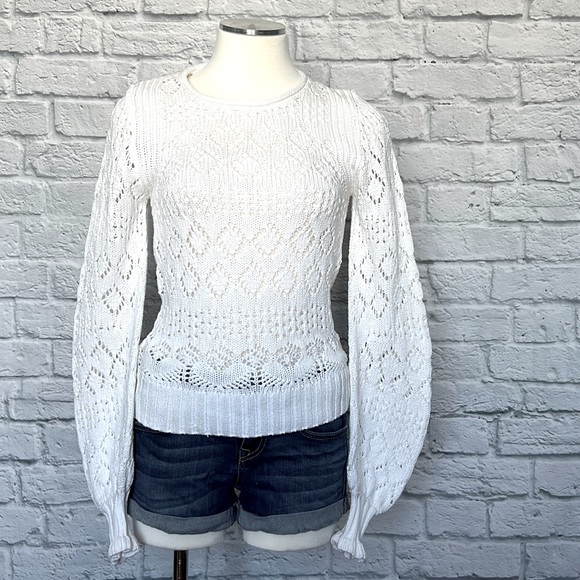 See By Chloe Sweaters - See by Chloe white powder cotton knit sweater size XS